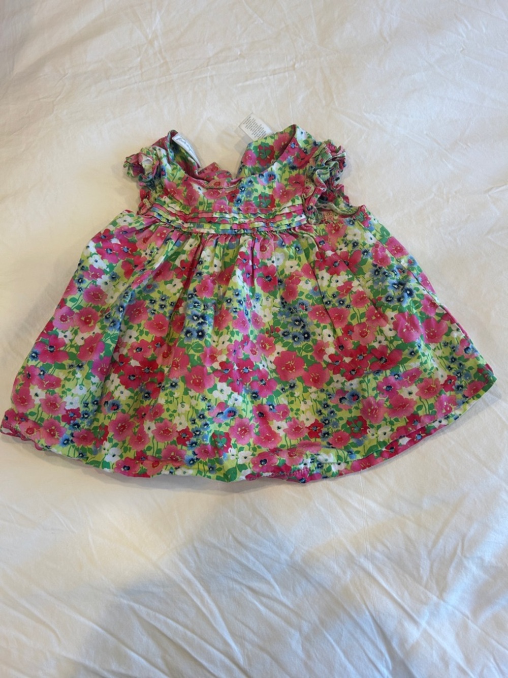 First Impressions Pink & Green Floral Baby Top